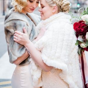 Brecken Shrug by Shaci (Faux Fur Bridal Cover-up)